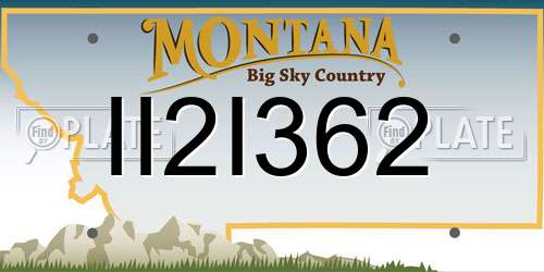 II2I362 Montana License Plate