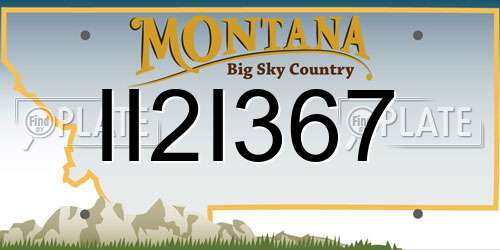 II2I367 Montana License Plate