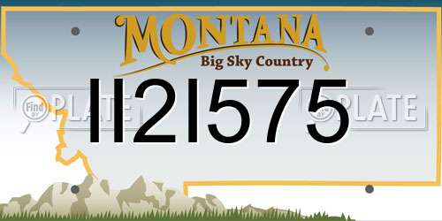 II2I575 Montana License Plate
