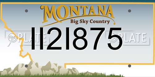 II2I875 Montana License Plate
