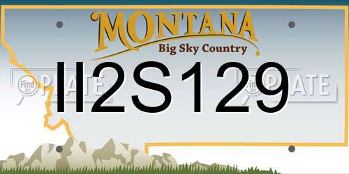 II2S129 Montana License Plate
