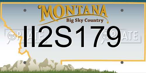 II2S179 Montana License Plate