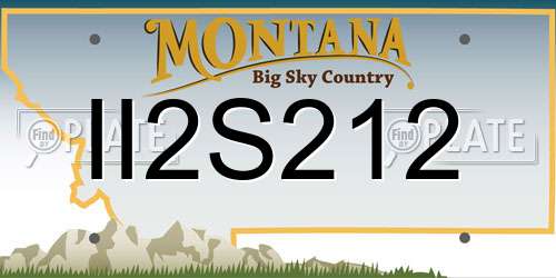 II2S212 Montana License Plate