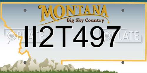 II2T497 Montana License Plate