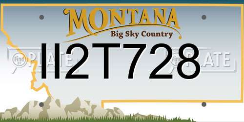II2T728 Montana License Plate