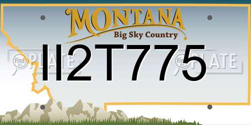 II2T775 Montana License Plate