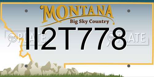 II2T778 Montana License Plate
