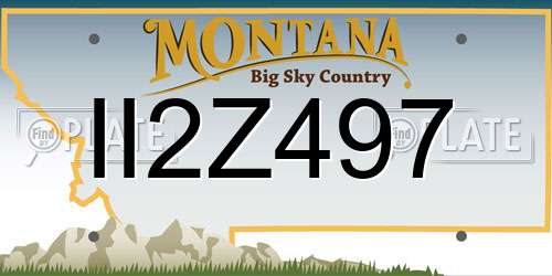 II2Z497 Montana License Plate