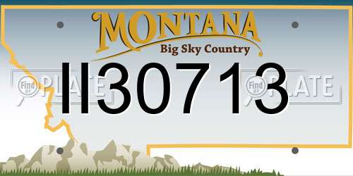 II30713 Montana License Plate