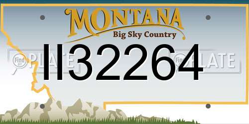 II32264 Montana License Plate