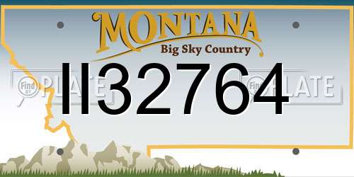 II32764 Montana License Plate
