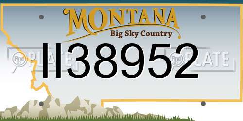 II38952 Montana License Plate