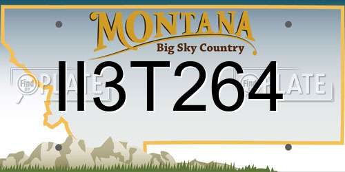 II3T264 Montana License Plate