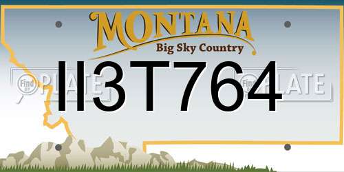 II3T764 Montana License Plate
