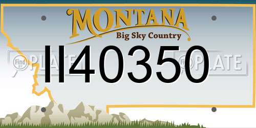 II40350 Montana License Plate