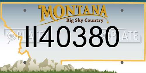 II40380 Montana License Plate