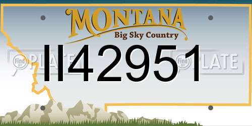 II42951 Montana License Plate