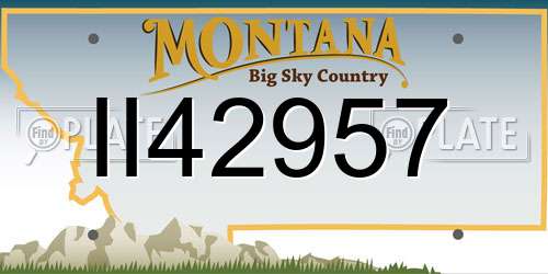 II42957 Montana License Plate