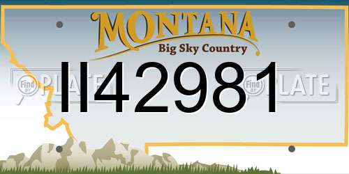 II42981 Montana License Plate