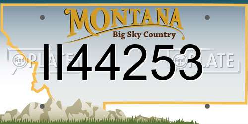II44253 Montana License Plate