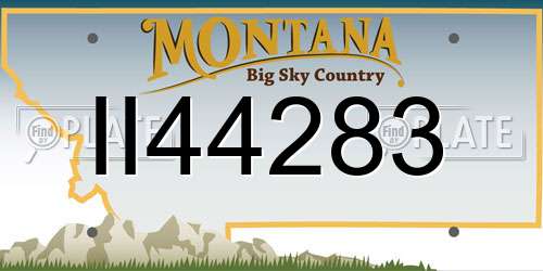 II44283 Montana License Plate