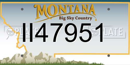 II47951 Montana License Plate