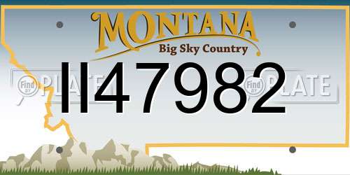 II47982 Montana License Plate