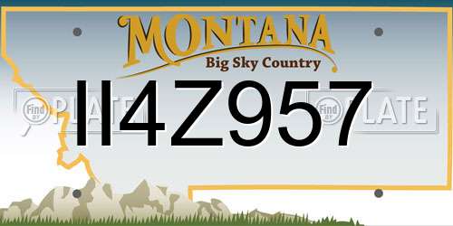 II4Z957 Montana License Plate
