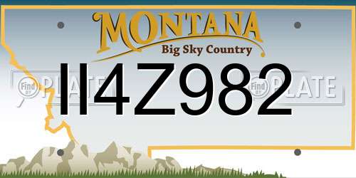 II4Z982 Montana License Plate