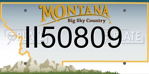 II50809 Montana License Plate