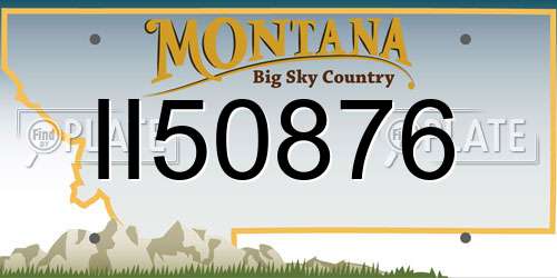 II50876 Montana License Plate