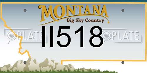 II518 Montana License Plate