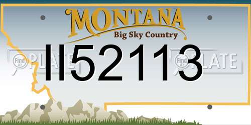 II52113 Montana License Plate