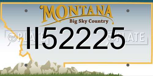 II52225 Montana License Plate