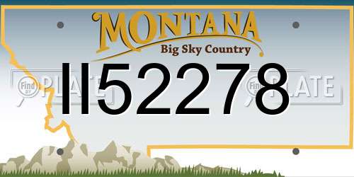 II52278 Montana License Plate
