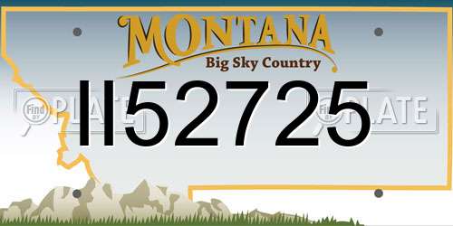II52725 Montana License Plate