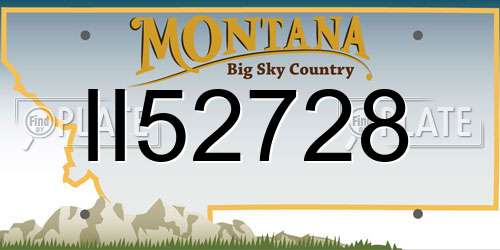 II52728 Montana License Plate
