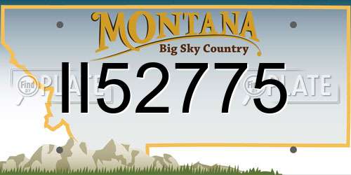 II52775 Montana License Plate