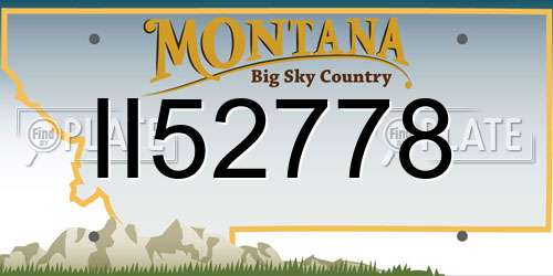 II52778 Montana License Plate