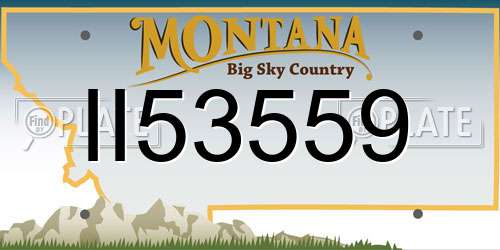 II53559 Montana License Plate