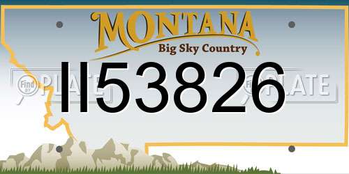 II53826 Montana License Plate