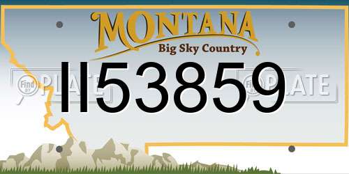 II53859 Montana License Plate
