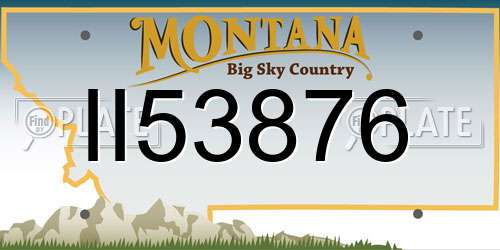 II53876 Montana License Plate