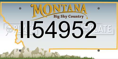 II54952 Montana License Plate