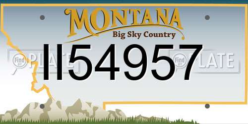 II54957 Montana License Plate