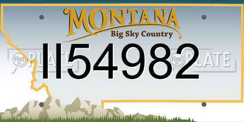 II54982 Montana License Plate