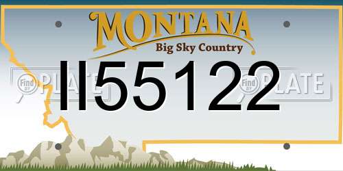 II55122 Montana License Plate