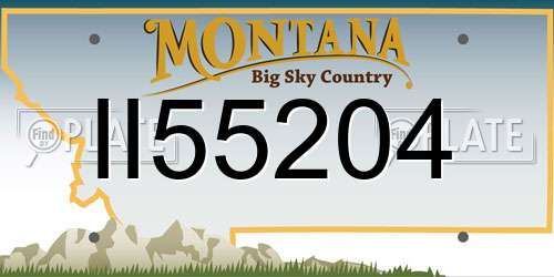 II55204 Montana License Plate