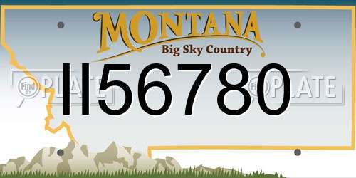 II56780 Montana License Plate
