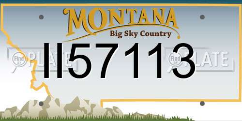 II57113 Montana License Plate